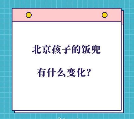 北京孩子的饭兜有什么变化？图1