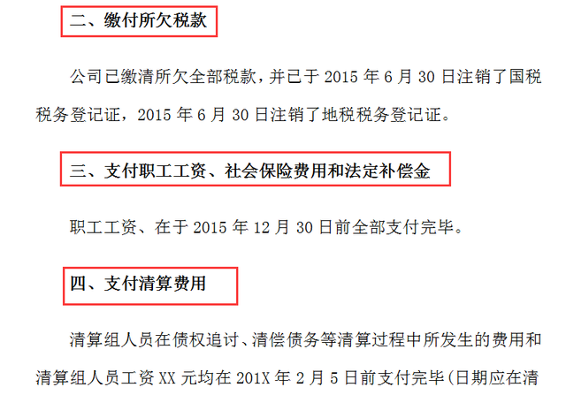 清算报告分资产清算和税务清算,清算资产有关报告都需要提供什么图8