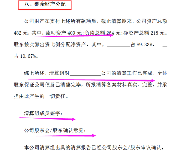 清算报告分资产清算和税务清算,清算资产有关报告都需要提供什么图9