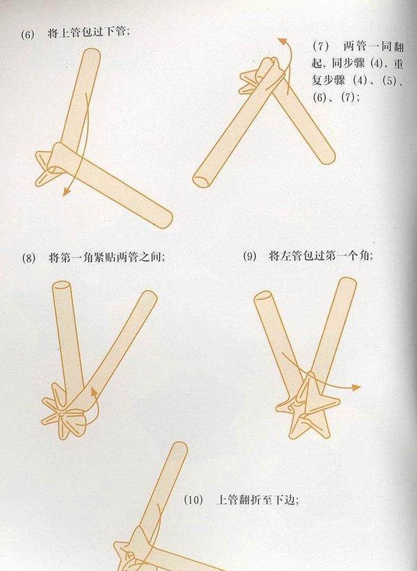 小时候用吸管折的五角星,折星星吸管可以做什么图6