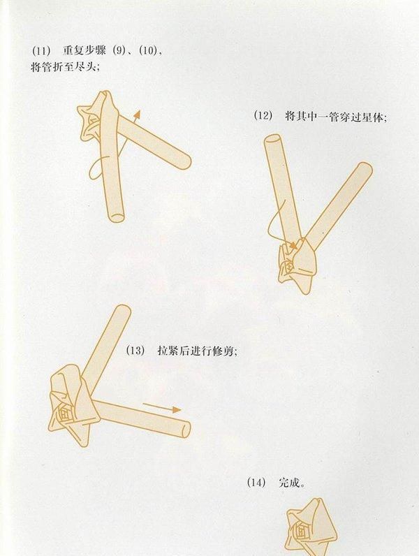 小时候用吸管折的五角星,折星星吸管可以做什么图7