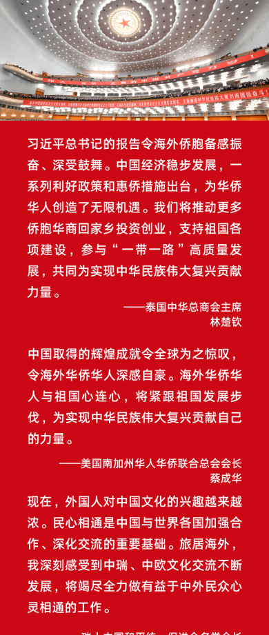 共同推动中华民族伟大复兴号巨轮扬帆远航——中共二十大报告引发海外中华儿女热烈反响图4