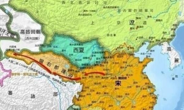 古代辽国西夏是哪些地方(辽国宋朝西夏金国地图)图3