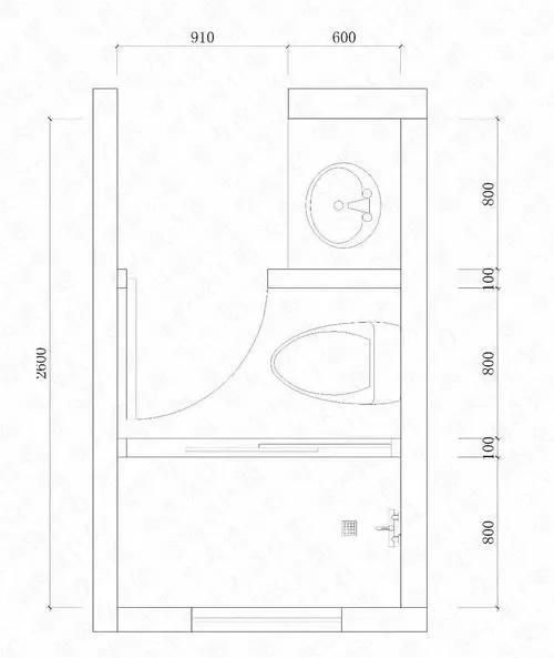 小卫生间干湿分离设计,四平米卫生间干湿分离图2