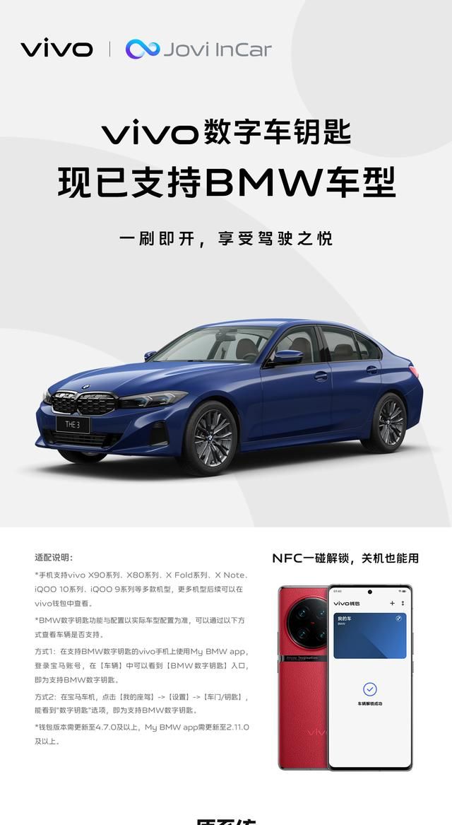 vivo数字车钥匙适配车型图1
