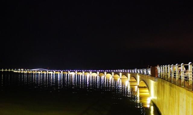 青浦淀山湖彩虹桥夜景,青浦淀山湖彩虹桥车可以开上去吗图7