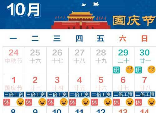 2018年国庆七天假期工资怎么算的图2