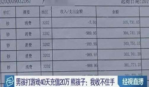 熊孩子玩游戏乱充值40余次图3