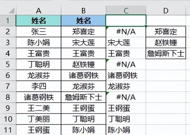 excel表怎么用公式找到另一列图14