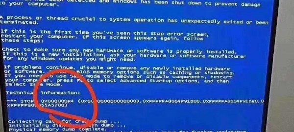 windows 7 蓝屏0x000000f4图1