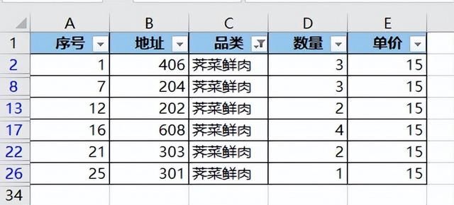 excel隐藏后如何只复制筛选数据图3