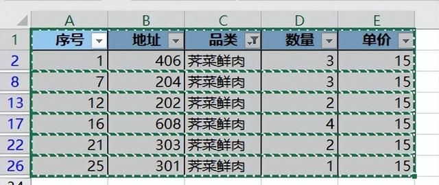 excel隐藏后如何只复制筛选数据图4