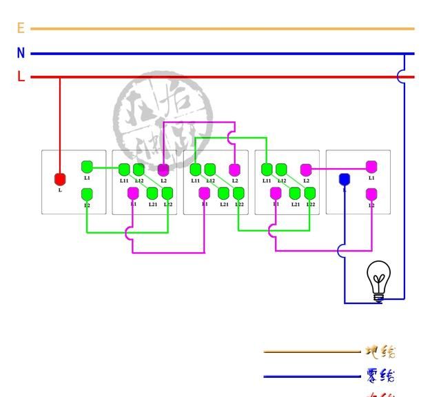 双控灯接线方法有3种,单火三开双控免布线图11