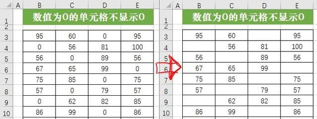 excel中数值为0的单元格不显示0的三种方法是什么图2