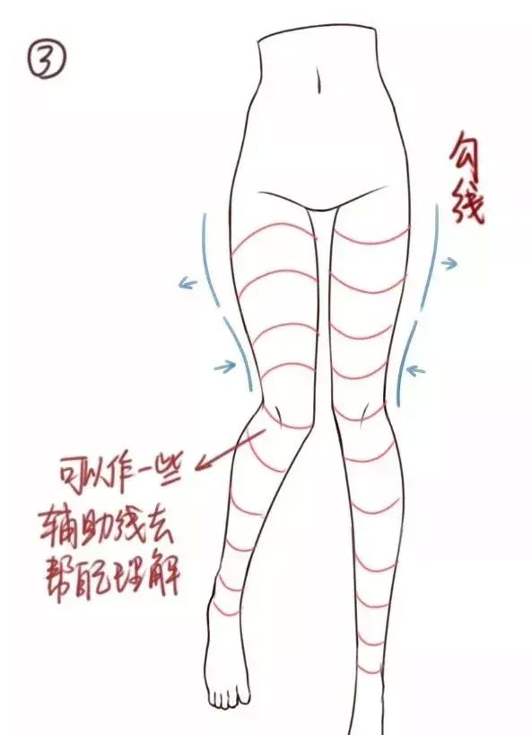 漫画女生的腿怎么画初学者,漫画腿坐姿画法图6