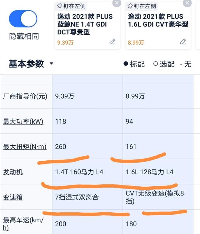 逸动plus1.4t和1.6l怎么选图5