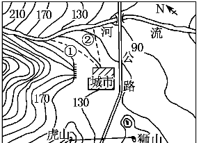 初一地理经纬网等高线练习题图48