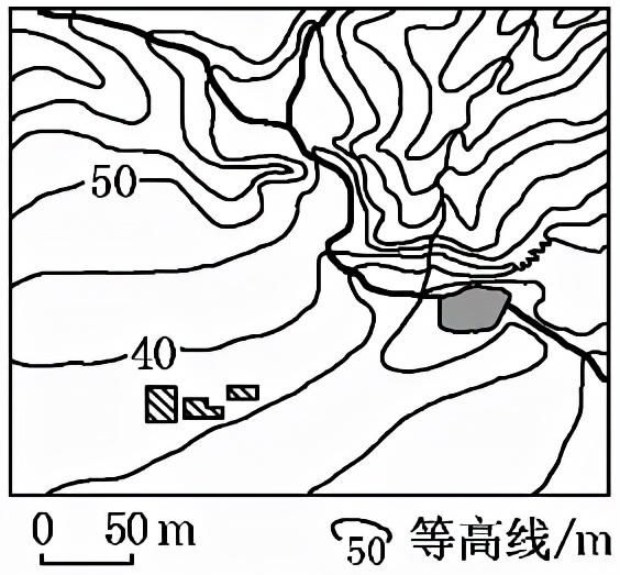 初一地理经纬网等高线练习题图50