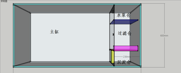 一体式上滤缸制作,成品缸自制侧滤系统图2