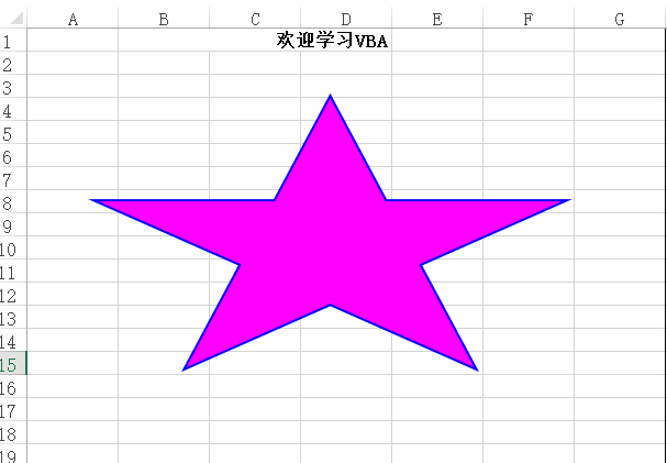 利用vba代码,如何在工作表中自定义添加图形图3