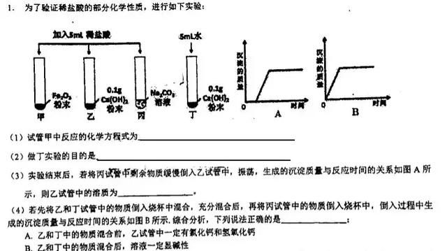 初中化学反应的先后顺序问题图4