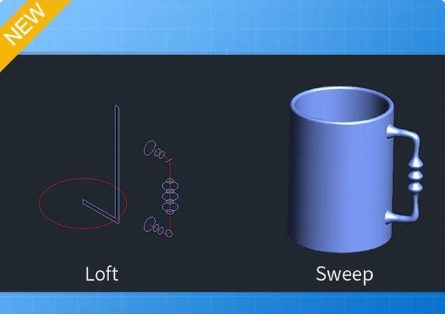 cad扫掠和放样有啥区别(cad三维扫掠拉伸旋转放样的区别)图1