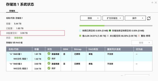 威联通raid5增加硬盘扩容,威联通nas添加新硬盘步骤图49