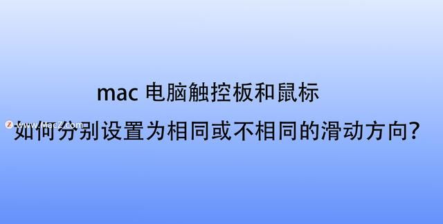 mac触摸板和鼠标滚动方向分开设置图1