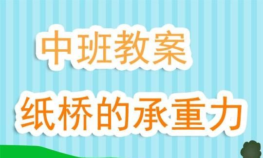 幼儿园中班语言领域教案及反思,纸桥承重教案及反思图1