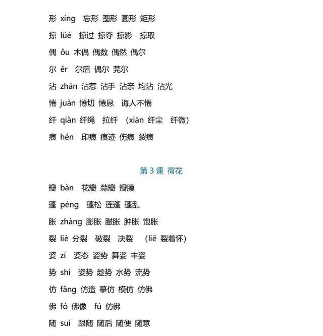 人教版小学三年级下册语文各单元知识点图57