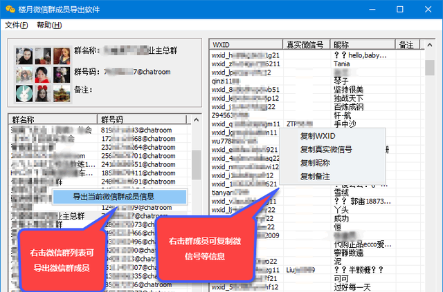 如何批量导出微信群所有成员名单图3