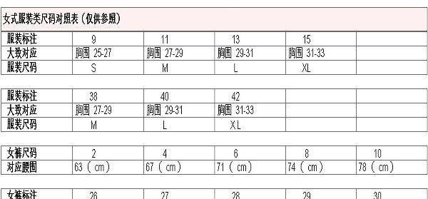衣服裤子鞋子文胸尺码对照表(大码文胸尺码对照表标准版)图4