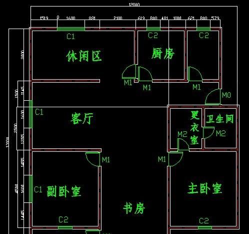 cad室内设计平面图画法图1