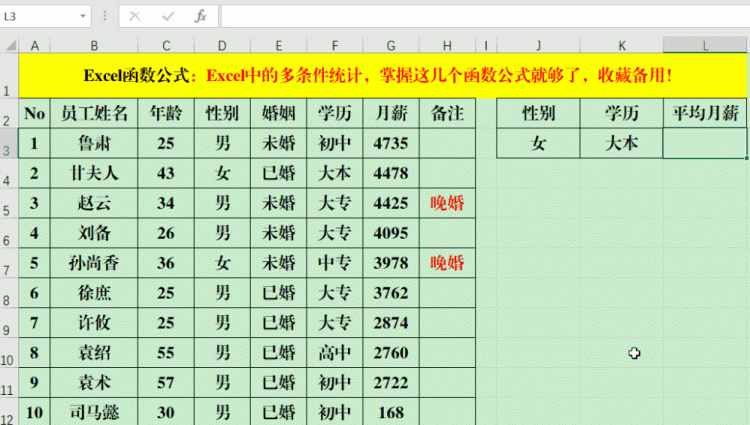 excel中多个条件统计个数,excel表格两行数值不同条件统计图7