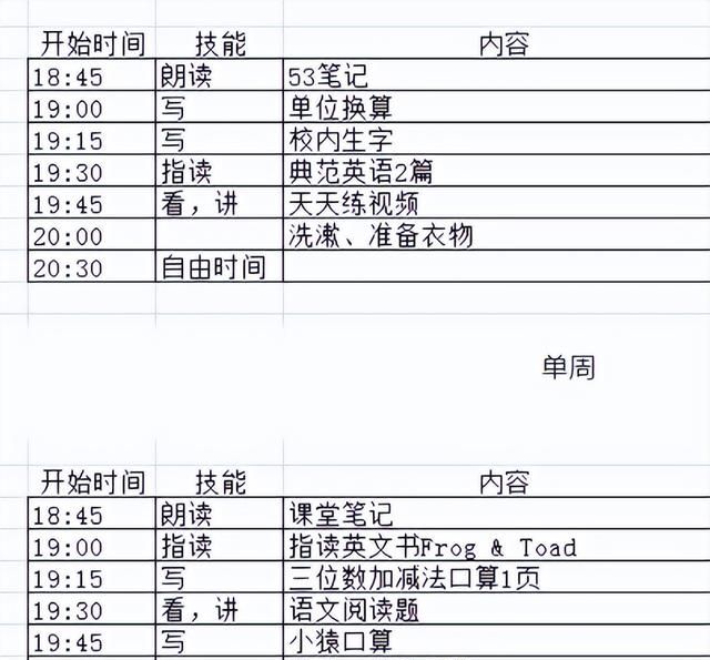 一个海淀小学生的晚间学习计划,海淀小学生每日学习计划图2