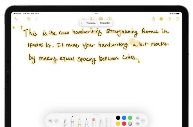 ipad2019手写模式有字体矫正么图1