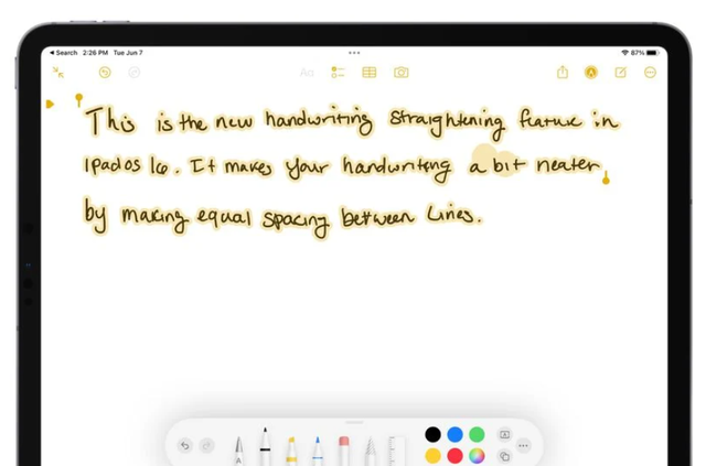 ipad2019手写模式有字体矫正么图2