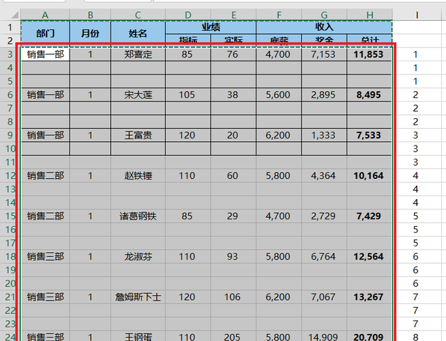 excel技巧一分钟搞定工资条图9