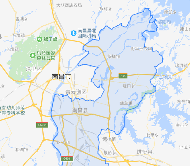 江西省各市及所辖县名称图2