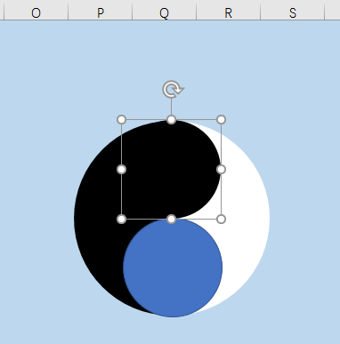 excel画阴阳八卦图,excel画太极图图18