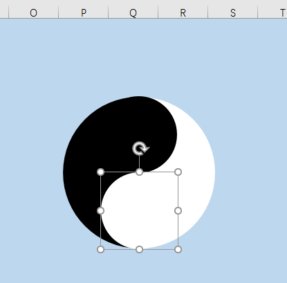 excel画阴阳八卦图,excel画太极图图20