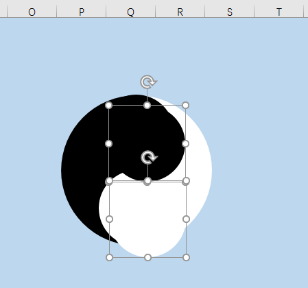 excel画阴阳八卦图,excel画太极图图21