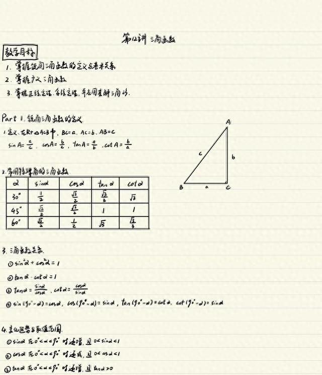 中考数学秒杀系列三角函数(中考数学三角函数秒杀技巧)图1