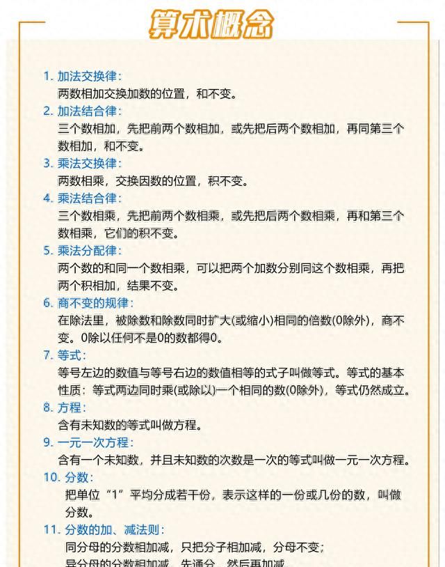 小学数学公式定律大全(小学数学公式大全列表)图4