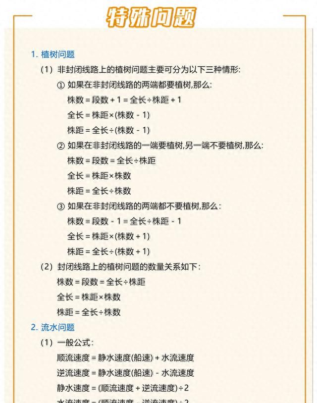 小学数学公式定律大全(小学数学公式大全列表)图6