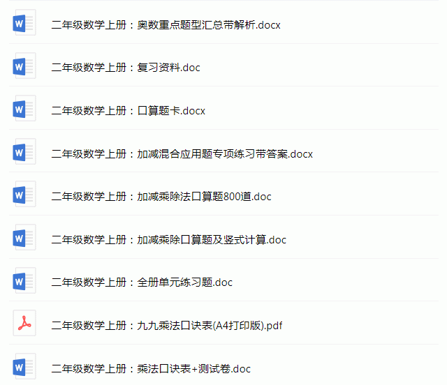 小学二年级上册数学知识点归纳,小学二年级数学上册知识重点归纳图8