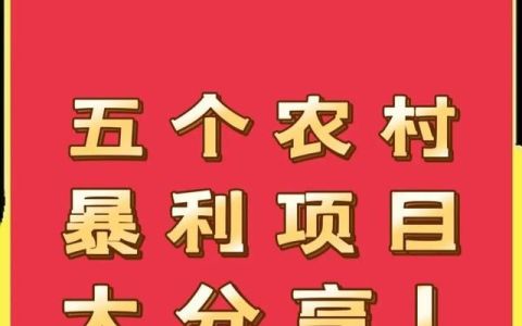 老农民在农村干什么能赚钱(农村什么行业最赚钱投资小项目)