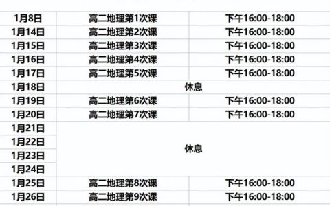 天津市高二地理教材,高二地理辅导课