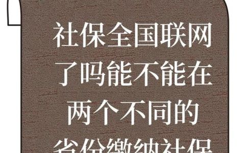 全国社保联网还可以交两份社保吗