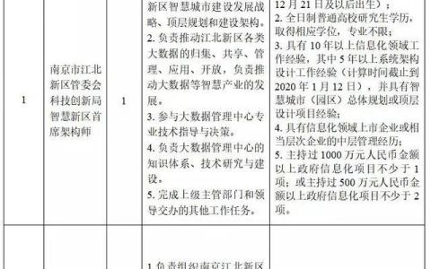 南京江北新区遴选聘任制公务员